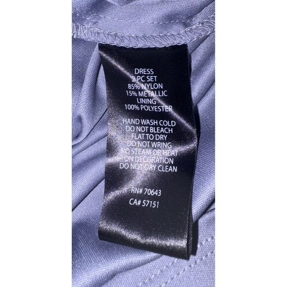 Y2K Lace Midi Dress Sz 6 Gray Gold Metallic Whimsigoth Fairy Grunge Babydoll * - Picture 9 of 16